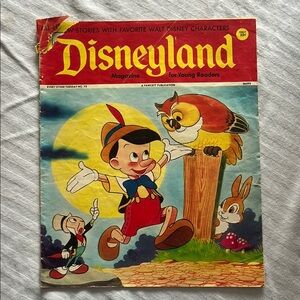 Vintage Disneyland 1973 Magazine with Pinocchio Cover No. 73